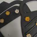 2 Pairs Non Slip Gripper Spike Ice Traction Cleats Walk Traction Cleat Durable Ice Snow Grips for Shoes, Boot with 8 Steel Studs Crampons, Medium: Women (7-10) / Men (5.5-8.5)