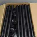 SUNALLY Room Divider No Drilling Curtain Rod Wall Divider for Room Separation, 4-10ft(H) 28-114inch(W) Adjustable, Heavy Duty Partition Space Separator Freestanding Tension Curtain Stand, Black