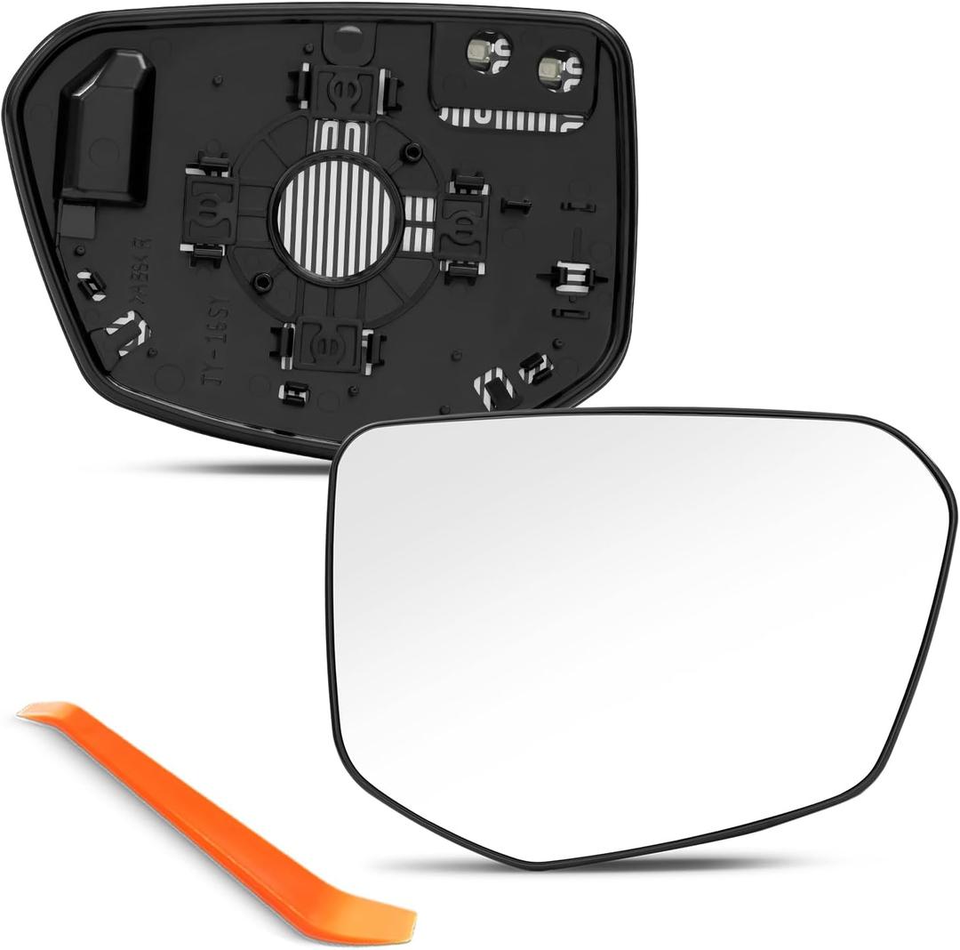 Passenger Side Mirror Replacement for Honda Civic 2016 2017 2018 2019 2020 2021, Honda Envix 2018-2022, Honda Crider 2019-2022 - Right Side Mirror Glass, Chrome, Power Heated