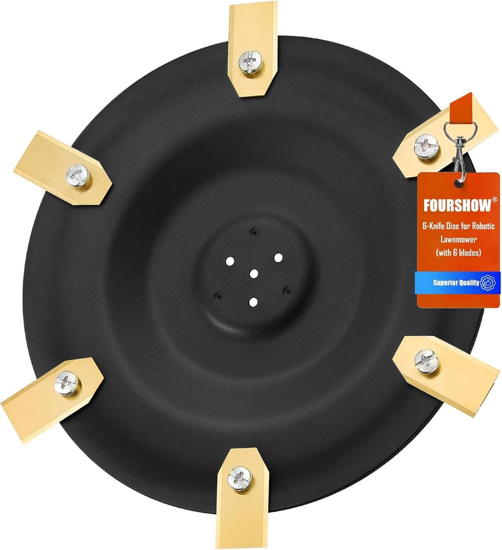 Cut More Efficiently Blade Disc + 6 Pcs Replacement Blades Compatible with ANTHBOT Pion 900 1000 / Genie 600 1000 3000, Redkey MGC500 MGC1000, Robotic Lawn Mower
