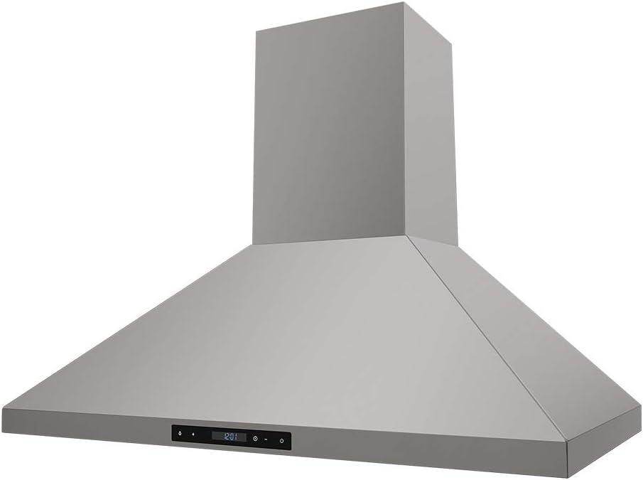 THOR Kitchen Wall Mount 36-Inch Chimney Range Hood in Stainless Steel - Model HRH3607