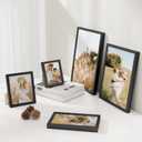 9x11 Metal Picture Frame - Black Aluminum Picture Frames with Real Glass, Wall Mounting Horizontally or Vertically, Simple and Elegant Decor for Wall Gallery Poster Photo 11x9 Frame, Black