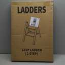 Taranta 2 Step Ladder,Aluminum Lightweight Folding 2 Step Stool with Anti-Slip Wide Pedal, 330lbs Capacity Step Ladder for Household,Kitchen,Office - BlackWoodgrain