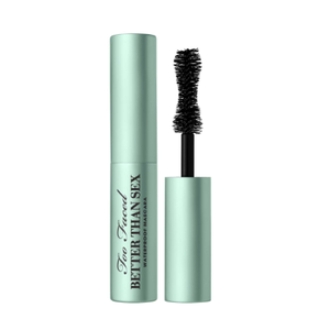 Too Faced Better Than Sex Waterproof Mascara | Volume + Length with Hourglass Brush, 0.17 Fl Oz, Travel Size, Black