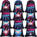 Sunnymove 12 Pcs Colorful Ice Cream Drip Baseball Drawstring Bag for Sport Party Favors Black Ice Cream Baseball Gifts Bag Candy Treat Sackpack Goodie Favor for Sport Teams Birthday Party Supplies
