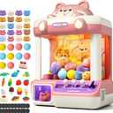 Claw Machine for Kids, Mini Vending With Music, Prize Dispenser Toys for Girls and Boys, Electronic Claw Game for Party Birthdays, Includes 45 Mini Toys (Large)