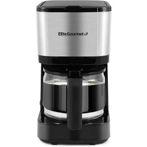 Elite Gourmet EHC9420 Automatic 5-Cup Brew & Drip Coffee Maker with Pause N Serve Reusable Filter, On/Off Switch, Water Level Indicator