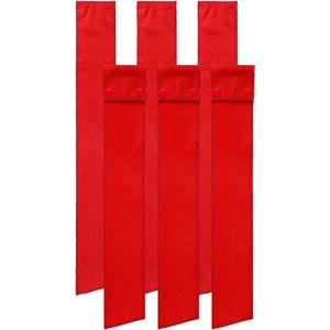6 Pcs Football Towel Thin Sports Towel with Buttons Football Accessories Drip Streamer for Sports(Red)