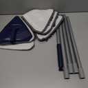 JEHONN Wall Cleaner Mop with Long Handle 82 Inches, 3-in-1 Ceiling Cleaning Tool Duster with 6 Replacement Microfiber Chenille Pads for Painted Walls, Window, Floor, Baseboard (Blue)