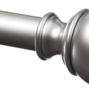 Amazon Basics Sturdy Adjustable Curtain Rod for Windows with Round Finials, Easy Installation, 1-Inch Rod, 36" to 72", Nickel, 1-Pack