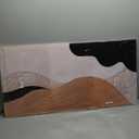 Abstract Wall Art Modern Minimalist Canvas Art Wall Decor Artwork Brown Abstract Wall Decor Canvas Painting Black Wall Decoration Picture For Bedroom Bathroom Office Artwork 20"X40"