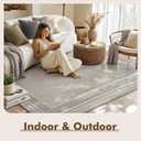 MontVoo-Outdoor Rug-Patio Rug 6x9 ft Polypropylene Indoor Outdoor Rugs Outdoor Carpet for Patio Deck Balcony Porch, Textured Weave, Durable for High Traffic, Fade-Resistant, Modern Silver Grey