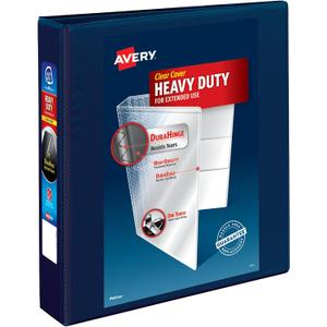Avery Heavy-Duty View 3 Ring Binder, 1.5" One Touch EZD Rings, 1 Navy Blue Binder (79805)