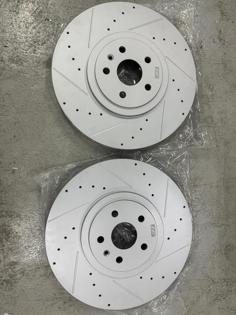 ZZP 2016+ Cadillac CTS-V/Camaro ZL1 Front 390mm Cross Drilled Slotted Brake Rotors
