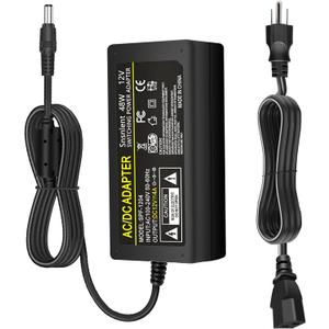 DC 12V 4A 48W AC Adapter Power Supply 12V 4A 48W AC/DC Power Adapter with 5.5x2.5mm DC Plug 12V 4A 48W Power Supply for LCD Monitor, LED Strip Light, CCTV Security System