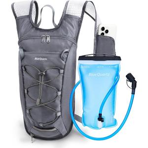 Blue Quartz Hydration Backpack with 2L Water Bladder, Hiking Water Pack with Insulated Compartment for Women Men, Lightweight Cycling Daypack with Phone Pocket, Hydration Pack for Running,Biking