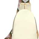 KKXIU Fashion Small Sling Bag for Women Leather Fanny Packs Chest Crossbody Cell Phone Bag Shoulder Travel Purse Gifts for Teenager (B-White)