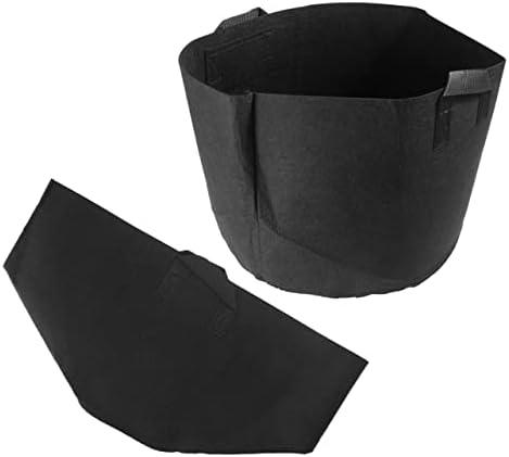 2 Pack HANABASS Non-Woven Aeration Pots 15 Gallon Plant Grow Bags with Strap Handles for Nursery