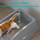 Stainless Steel Litter Box, Metal Litter Box with Scoop, High-Sided Leak-Proof Design, Non-Stick Base, Easy to Clean for Kittens, Senior & All Cats