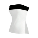SOLY HUX Women's Y2k Tube Top Color Block Split Hem Strapless Sleeveless Bandeau Tops, Size M