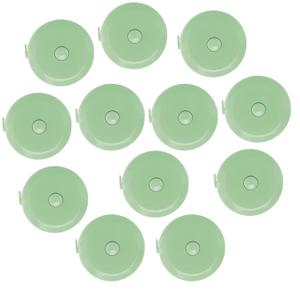 12pcs,Green Soft Retractable Measuring Tape - Tape Measure for Body Measuring Metric Tape Measure Double Scale Soft Tape Measure for Body Fabric Sewing Tailor Cloth Knitting Home Craft Measurements.