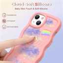 CASBST for iPhone 15 Phone Case, Curly Wavy Frame with Cute Pattern