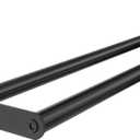 Double Towel Bar, MKO 24Inch Towel Racks for Bathroom, Black Double Bath Towel Bar for Bathroom Wall, Heavy Duty, Stainless Steel