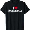 I Love Volleyball T-Shirt 1X