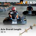 32 in/815mm Go Kart Rear Axle Assembly Kit with Shaft & Hub & Chain & Brake Master Cylinder Replacement for Go Kart ATV