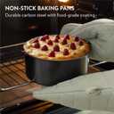 Navaris Air Fryer Accessories Set, 4pcs Nonstick Air Fryer Accessory Kit, Cake Pan, Pizza Pan, Stainless Steel Airy Fryer Rack with 3 Skewers For Ninja, Phillips, Cosori, Oven