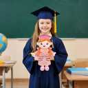 Graduation Plush Doll,Pink Stuffed Animal with Cap & Braided Hair,Soft Cute Plush Figure,Graduation Class of 2026 Keepsake Gifts for Girls Kids