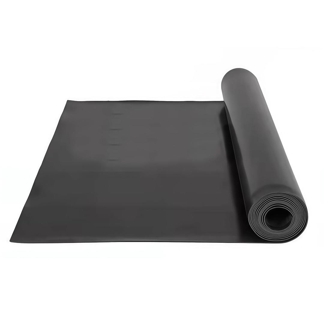 118"x40" Solid Rubber Sheet Heavy Duty Neoprene Rubber Roll Mats 1/8" Thick Sealing Silicone Flooring Insulated Waterproof Heatproof Oil Resistant for DIY Gasket Garage Workshop Floor Mat