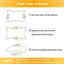 1 MIDDLE ONE 2 Pack Small Pillow, Memory Foam Mini Pillow 11 X 7 Inches for Travel, Sleeping, Nap and Neck, Knee, Lumbar Support, Tiny Cushion for Pet, Dogs (Grey)