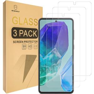 Mr.Shield Screen Protector compatible with Samsung Galaxy M55 / M55s / Galaxy F55 / Galaxy C55 [Tempered Glass] [3-PACK] [Japan Glass with 9H Hardness]