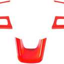 3PCS Steering Wheel Cover Trim Interior Accessories for Jeep Renegade 2015-2023 for Jeep Compass 2017-2020 (Red)