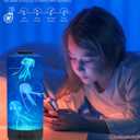 Jellyfish Lamp, Multi Color Changing Jellyfish Aquarium Lamp with 2 Light Modes 4 Speeds Control Mood Night Light for Home Office Bedroom Table,Gift for Kids Adults (Black)