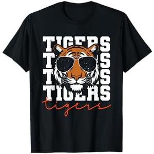Vintage Tigers Inspirational Athletic Name Design Gift T-Shirt Male Large