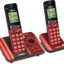 VTech CS6529-26 2-Handset Cordless Phone with Answering Machine, Caller ID/Call Waiting, DECT 6.0, Handset Speakerphone, Red