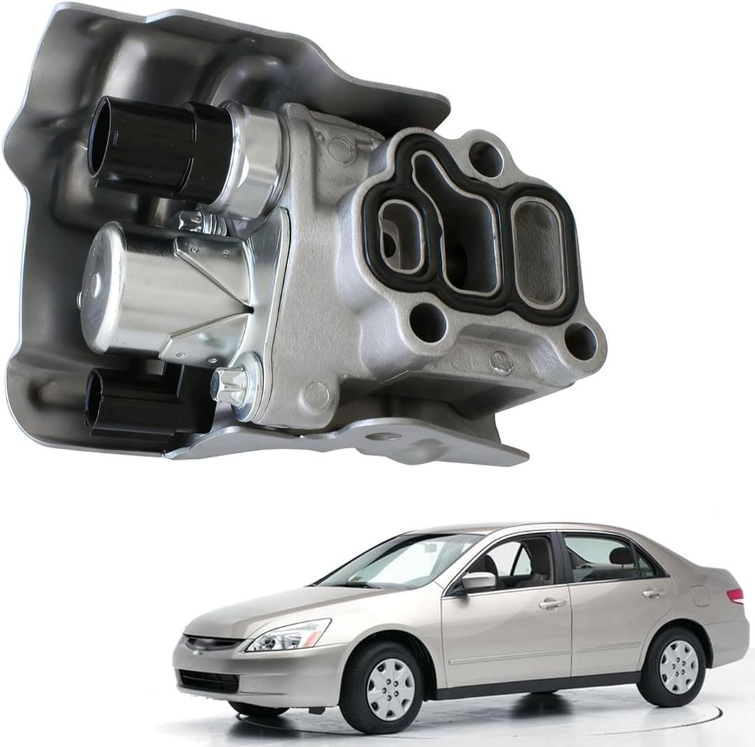 AUCERAMIC 15810PPAA01 15810RAAA03 15810PNEG01 K20 K24 VTEC Solenoid Spool Valve w/Oil Pressure Switch & Gasket Fit for 2002-2011 Honda Civic CR-V Element Accord, 2002-2006 Acura RSX L4 2.0L 2.4L