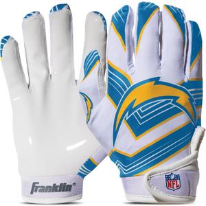 Franklin Sports Youth NFL Football Receiver Gloves - Kids Football Gloves Pair - NFL Team Logos and Silicone Palm (Youth Medium/Large)