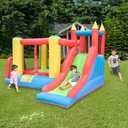 Inflatable Bounce House Slide Jumping Bouncy Castle House with Air Blower for Kids Yellow