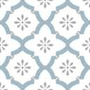 FloorPops Alfama Peel and Stick Floor Tiles, Blue, Geometric Vinyl Floor Tiles, Water Resistant, 12 in x 12 in, Pack of 10
