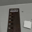 Dahey Menu Board for Kitchen Weekly Meal Planner Rustic Wood Board with Clips, Farmhouse Signs Wall Decor, Magnetic Chalkboard Display Fridge Decor, Brown, Small