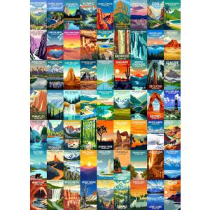 1000 Pieces National Park Puzzles, Family Puzzle Game Toys, Travel Poster Landscape Puzzles, Natural Landscape Puzzles, Family Puzzle (National Park 1)