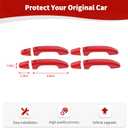 RT-TCZ for Silverado Door Handle Cover Trim Fit for Chevy Tahoe 2021+ Suburban 2020+ Silverado 2019+ for GMC Yukon 2021+ Sierra 2019+ Red Exterior Accessories 4pcs