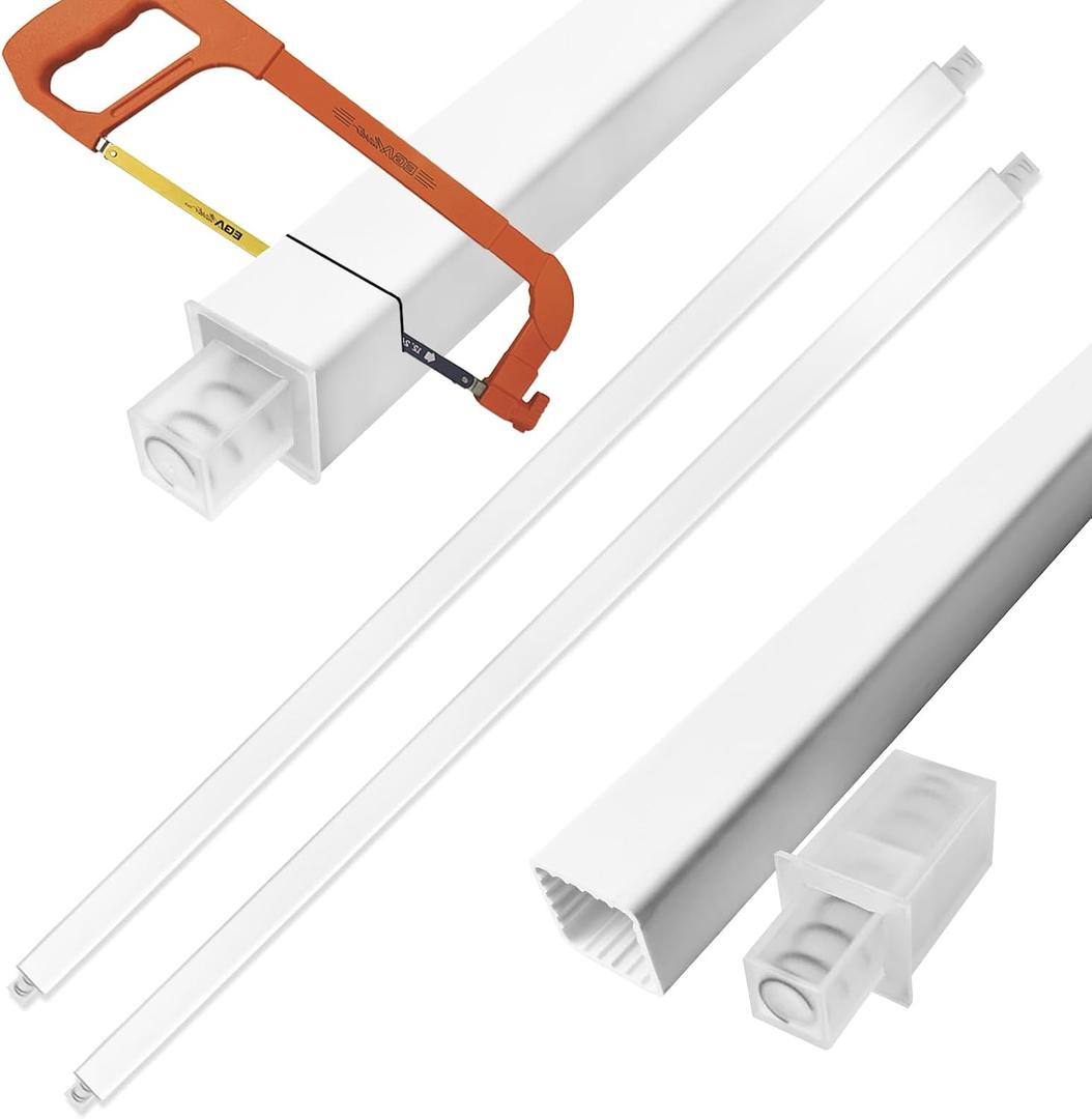 2 Pack 24 Inch Towel Bar for Bathroom Wall Mount, Spring Loaded Replacement Towel Rods for Bathroom Shower Towel Racks and Holder