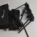 MOON LENCE Portable Camping Chair Backpacking Chair - The 4th Generation Ultralight Folding Chair - Compact, Lightweight Foldable Chairs for Hiking Mountaineering, Beach (Black-below 180 Lbs for Comfort Use)