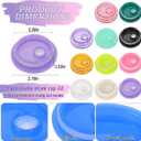 36-Pack Colorful Acrylic Cup Lids with Straw Hole - Spill-Proof Reusable Covers for 16oz Glasses & Tumblers - Perfect for Iced Coffee, Beer, Beverages