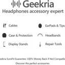 Geekria 2 Pairs Knit Headphones Ear Covers - Product Safety Certified - Washable & Stretchable Sanitary Earcup Protectors for Over-Ear Headsets, Sweat Pads for Gym, Gaming (Size M/Pink)