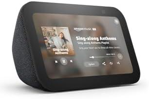 Amazon Echo Show 5 (newest model), Smart display, Designed for Alexa+, 2x the bass and clearer sound, Charcoal